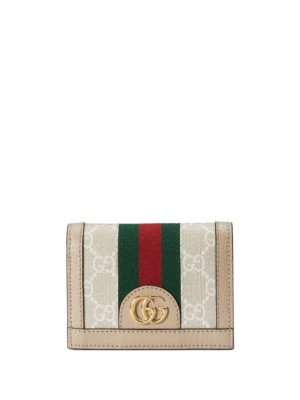 Gucci Ophidia GG card case wallet - White