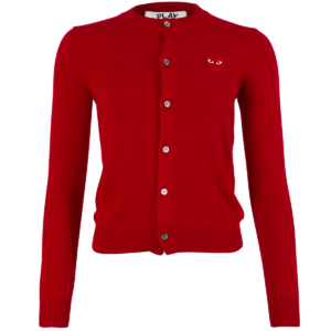 N007 Red Heart Cardigan Red S Red