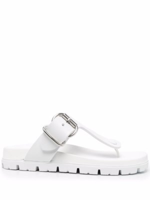 Prada lug-sole flat sandals - White