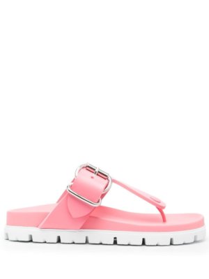 Prada two-tone buckled sandals - Pink