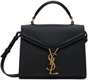 Saint Laurent Black Mini Cassandra Top Handle Bag