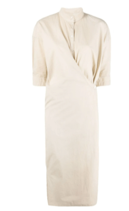 SPRING SUMER TREND Lemaire stand-up collar wrap shirtdress £427