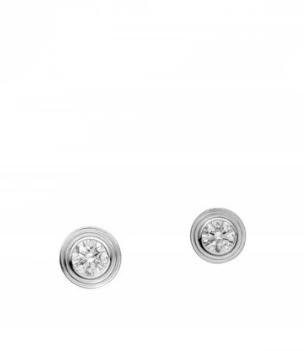 CARTIER Extra-Small White Gold and Diamond Cartier d'Amour Earrings £980