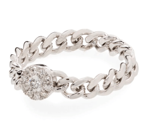 exceptional jewellery SHAY 18kt white gold circle diamond ring £805