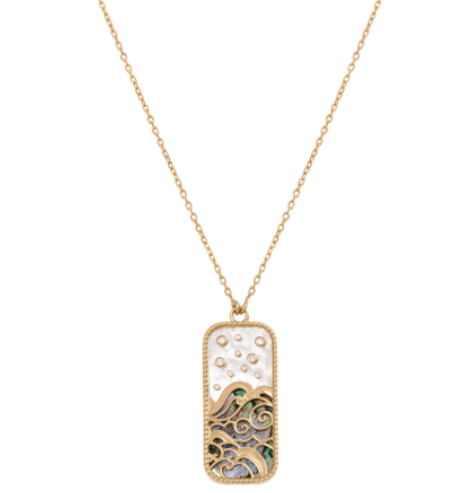 L'ATELIER NAWBAR Yellow Gold and Diamond Cosmic Love Water Necklace £1,480