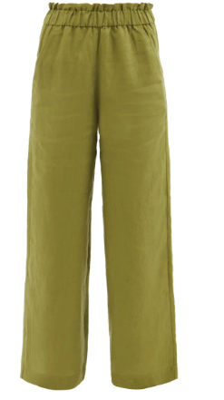 SUMMER CO-ORD CASA RAKI Natalia organic-linen wide-leg trousers £220