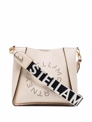 Stella McCartney mini Stella Logo shoulder bag - White