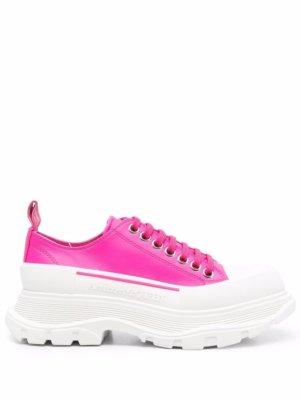 Alexander McQueen chunky-sole lace-up sneakers - Pink