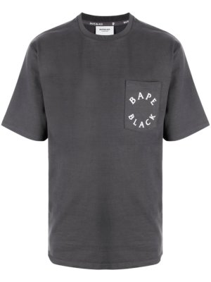 BAPE BLACK *A BATHING APE® logo lettering T-shirt - Grey