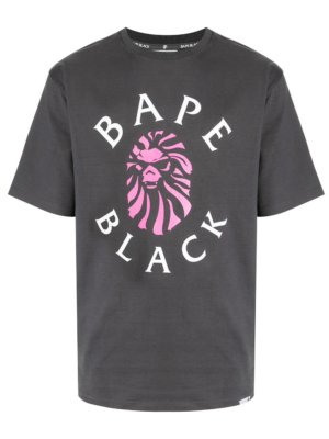BAPE BLACK *A BATHING APE® logo print T-shirt - Grey