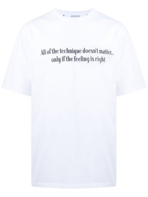 BAPE BLACK *A BATHING APE® slogan crew-neck T-shirt - White