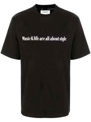 BAPE BLACK *A BATHING APE® slogan print T-shirt