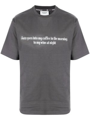 BAPE BLACK *A BATHING APE® slogan print T-shirt - Grey