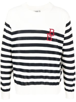 BAPE BLACK *A BATHING APE® striped logo-print sweatshirt - White