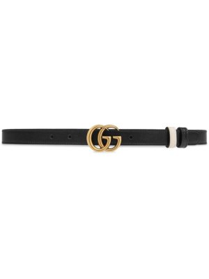 Gucci GG Marmont reversible thin belt - White