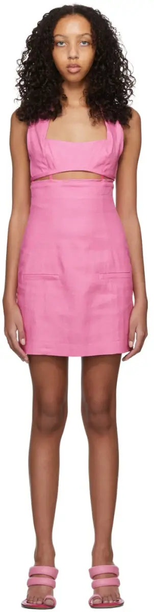 summer pieces JACQUEMUS Pink 'La Robe Limao' Mini Dress ssense