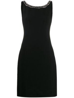 Prada embellished-neck dress - Black