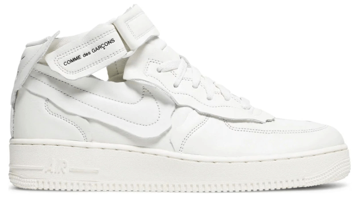 TRENDING SNEAKERS TRAINERS NIKE AIR FORCE 1 MID COMME DES GARCONS WHITE £904.99