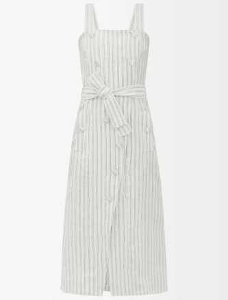 ALTUZARRA Audrey double-breasted striped-linen dress | £912 (SALE PRICE)