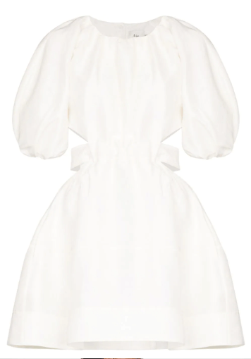 Aje | gathered-detail short-sleeve dress | £330