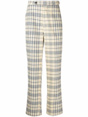 BODE checked straight-leg trousers - Yellow