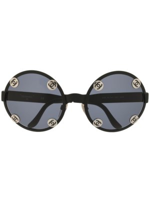 Chanel Pre-Owned 1990s CC plaque sunglasses - Black