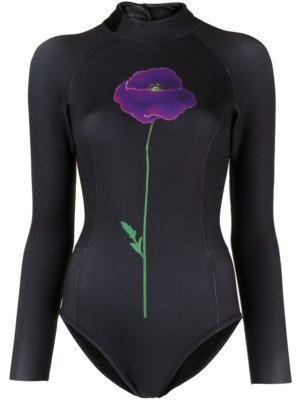 Cynthia Rowley Jett poppy wetsuit - Black