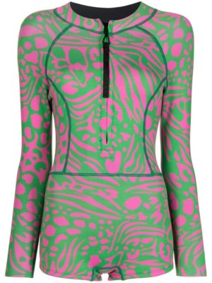 Cynthia Rowley Kauai animal-print wetsuit - Green