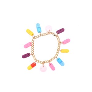 Dominique Renée - Painkiller Pill Colorful Charm Bracelet