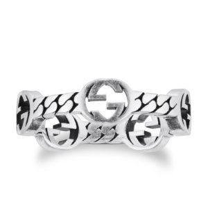 Gucci Interlocking G Sterling Silver 3.5mm XS Ring - Ring Size L