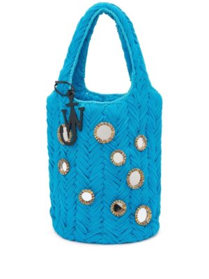 JW Anderson Mirror knitted tote bag - Blue