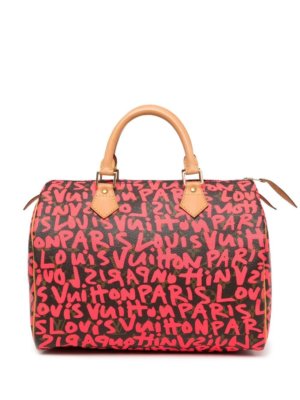 Louis Vuitton 2009 pre-owned Speedy 30 monogram graffiti bag - Pink