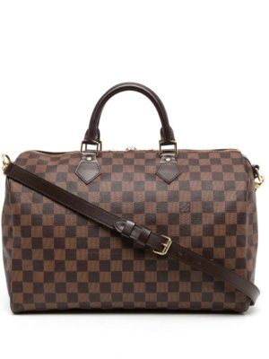 Louis Vuitton 2013 pre-owned Damier Ebène Speedy Bandoulière Speedy 35 travel bag - Brown