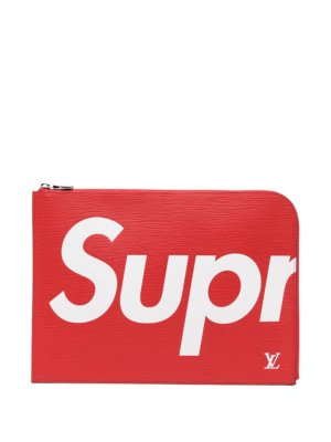 Louis Vuitton 2017 pre-owned x Supreme logo-print clutch bag - Red