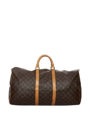 Louis Vuitton pre-owned monogram Keepall 55 travel bag - Brown