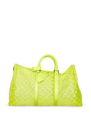 Louis Vuitton pre-owned monogram mesh Keepall Bandoulière 50 travel bag - Green