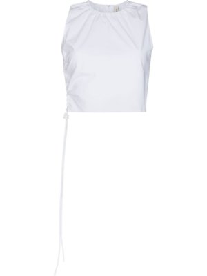SIR. gathered-detail sleeveless top - White