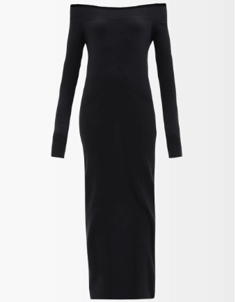 RAEY Responsible-cashmere off-the-shoulder dress £495Now£247Sa