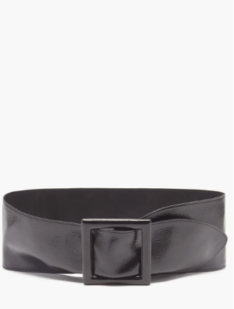 SAINT LAURENT Squared-buckle leather belt £530