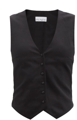 kate moss style RAEY Fitted single-breasted waistcoat £295
