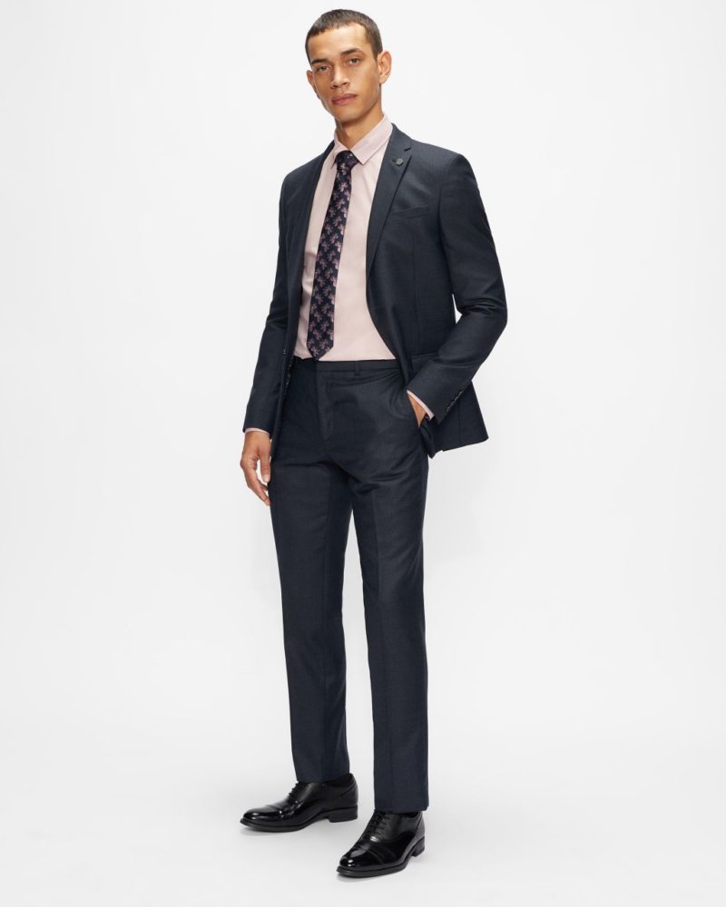 Ted Baker Slim fit Textured Suit Trouser in Navy ARDENTS, Men's Clothing