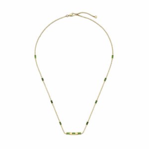 18ct Yellow Gold Green Tourmaline Link to Love Necklace