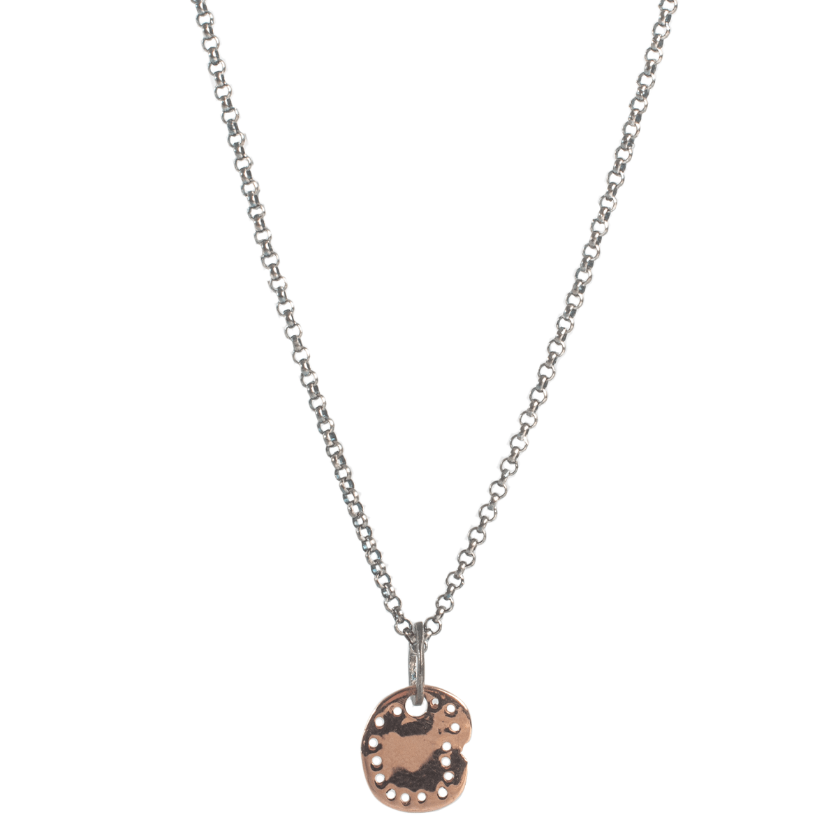 Botrys Sterling Silver Pink Gold Necklace Os Silver