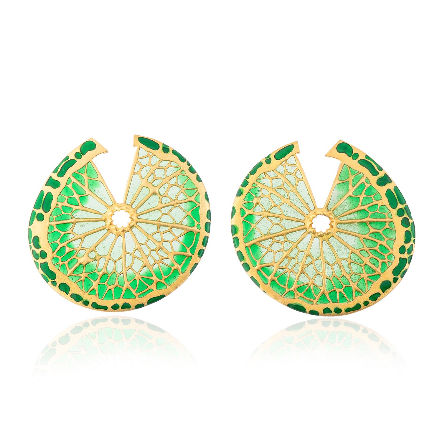 Milou Jewelry - Green Lemon Slice Earrings