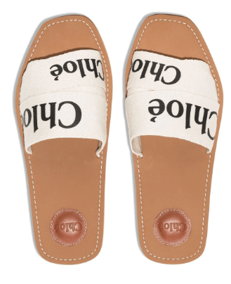 payday shopping Chloé Woody logo-print sandals £350
