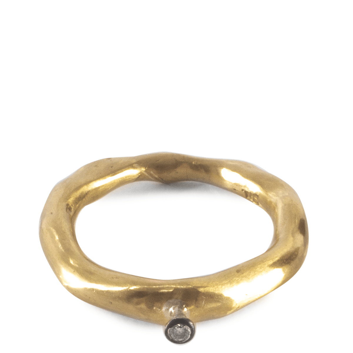 Seiko Ring With Small Cognac Diamond 53 Gold