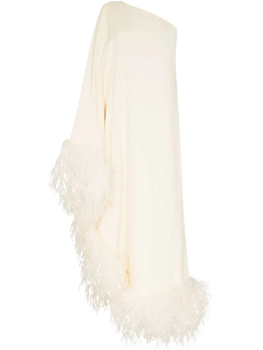 Taller Marmo Ubud feather-trim gown £1,565