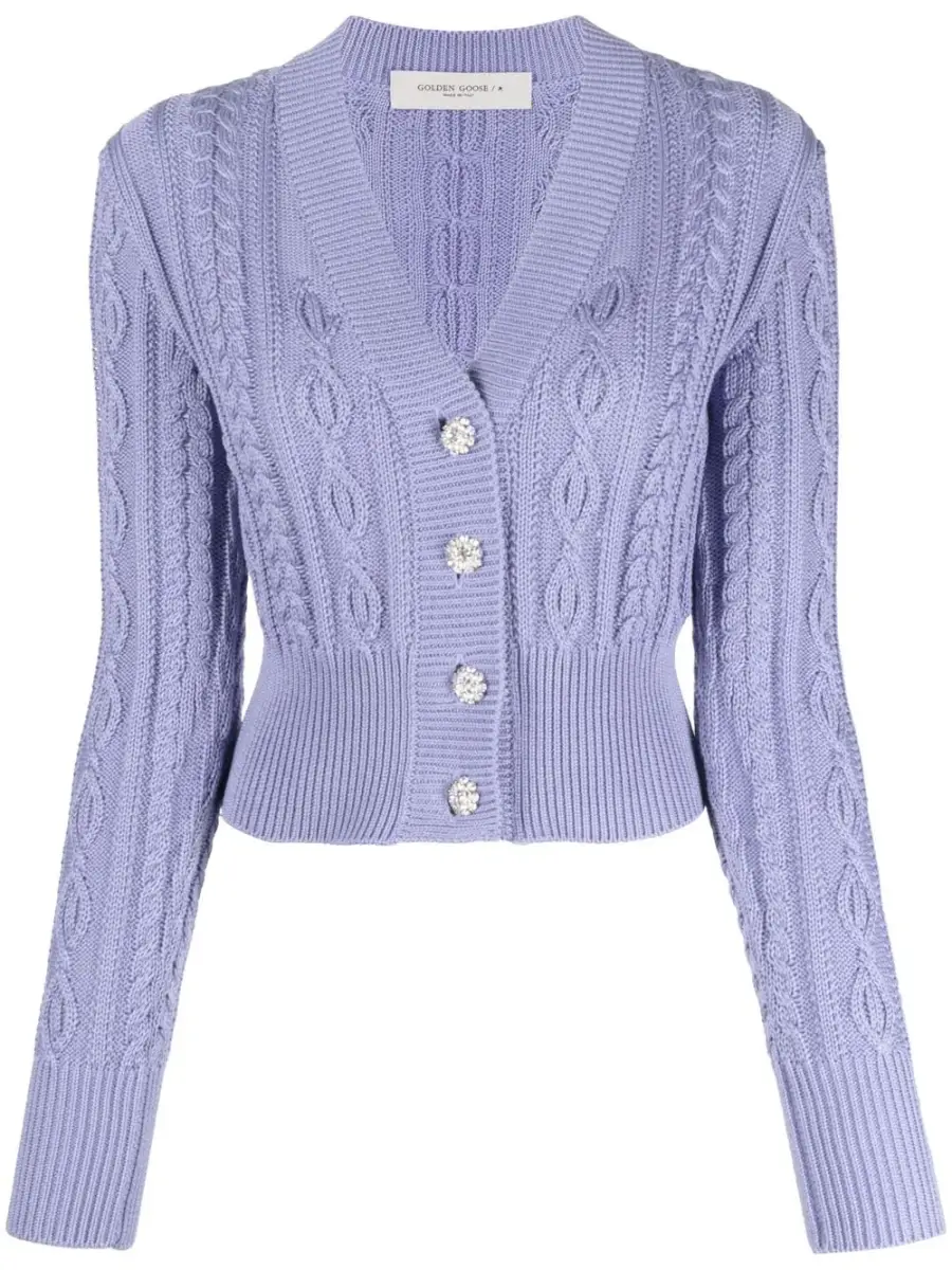 NYFW Golden Goose cable-knit V-neck cardigan £495