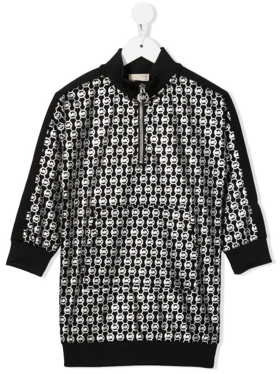 Michael Kors Kids logo-print sweatshirt dress - Black