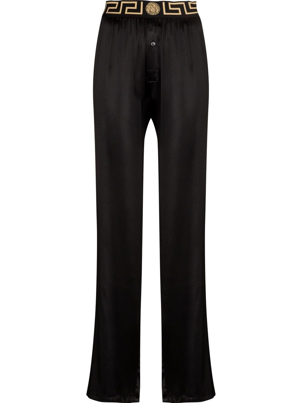 Versace Greca-pattern elasticated-waistband trousers - Black